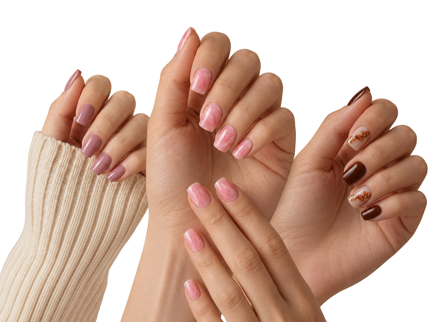 Manos con uñas profesionales Bright